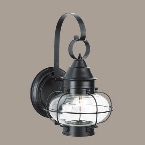 Cottage Onion Black Single Light Outdoor Small Wall Mount, image 1