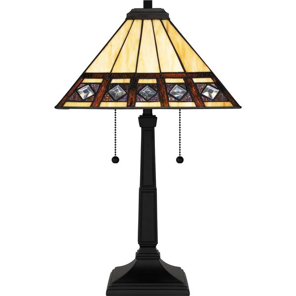 Chardonnay Matte Black Two-Light Table Lamp, image 5