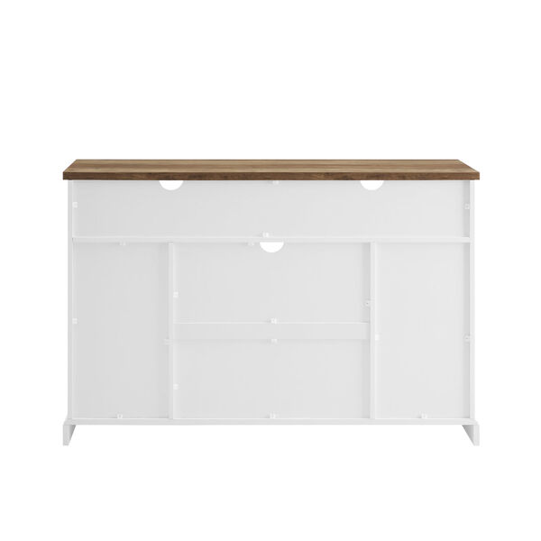Solid White and Barnwood TV Stand, image 4