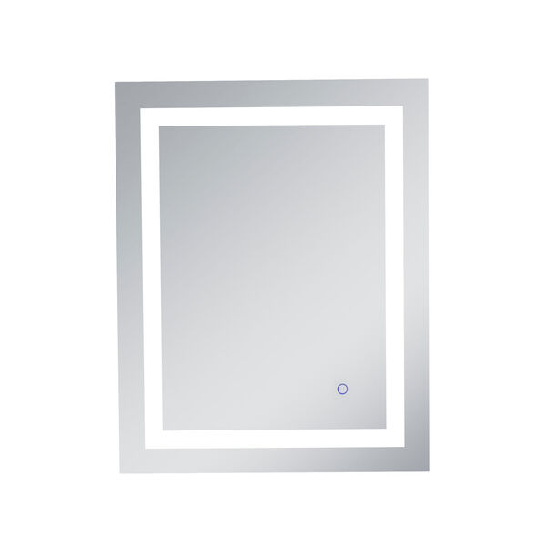 Helios Silver 30 x 24 Inch Aluminum Touchscreen LED Lighted Mirror, image 1