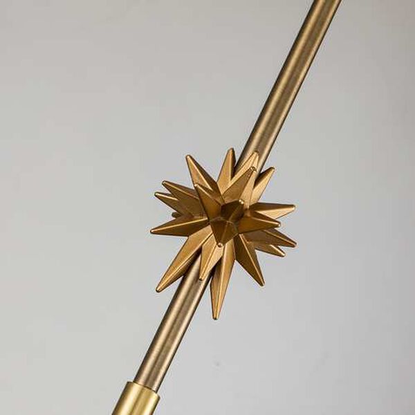 Etoile Aged Brass One-Light Mini Pendant with Star, image 5