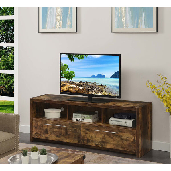 Newport Marbella Barnwood TV Stand with Two Drawer and Shelf, image 4