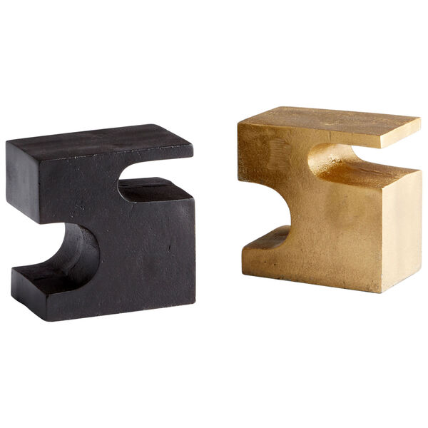 Bronze and Brass Two-Piece Bookends, 2 Piece, image 1