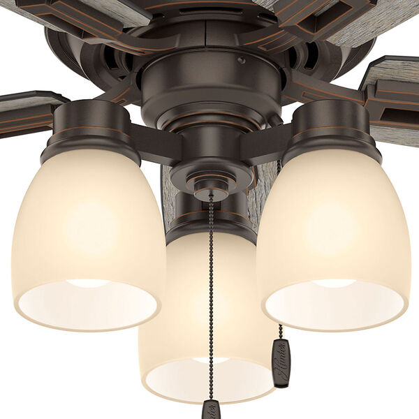 Donegan Barnwood and Dark Walnut 44-Inch Three-Light LED Adjustable Ceiling Fan, image 3