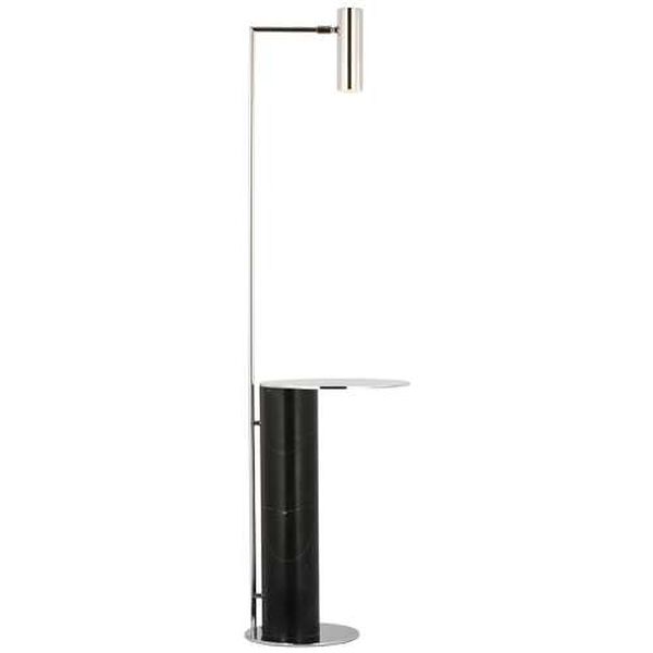 Alma One-Light Tray Table Floor Lamp with White Marble by Kelly Wearstler, image 1