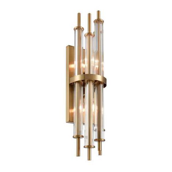 Serena Satin Brass Two-Light Wall Sconce, image 4