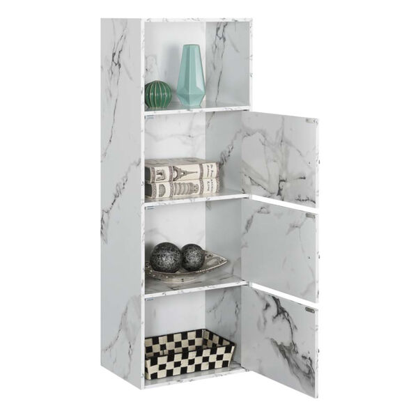 White Marble 47-Inch Xtra Storage Three Door Cabinet, image 4