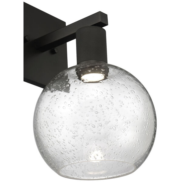 Port Nine Black Globe Outdoor Intergrated LED Wall Sconce with Clear Glass, image 5
