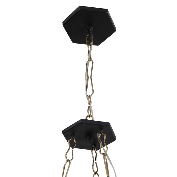 Bodie Havana Gold and Carbon Six-Light Chandelier, image 4