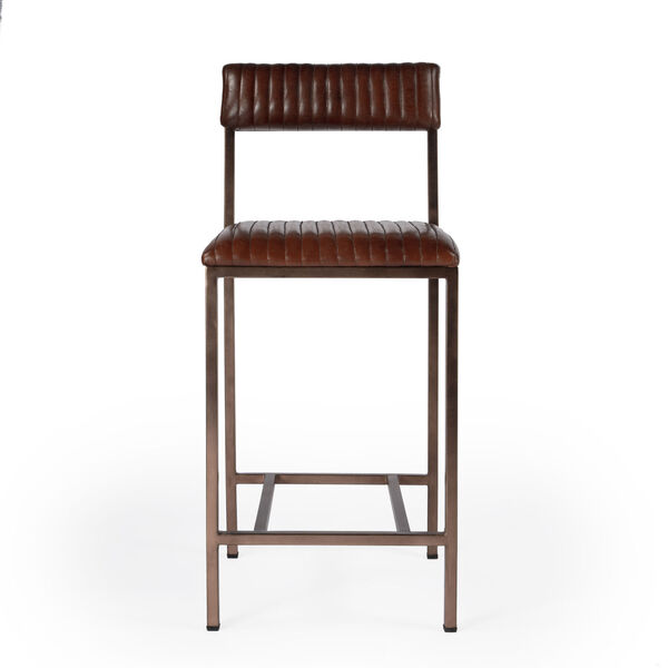 Houston Brown Leather Counter Stool, image 3