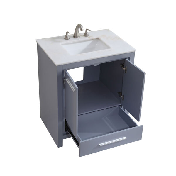 Filipo Gray 30-Inch Vanity Sink Set, image 4
