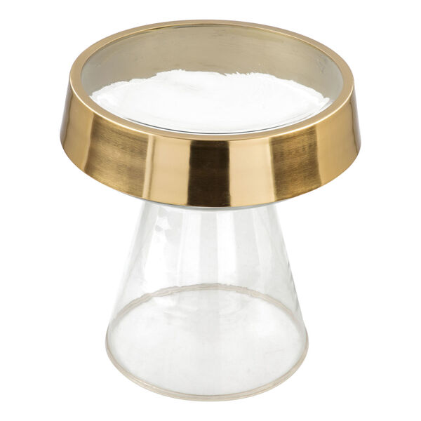 Skya Clear and Gold Side Table, image 3