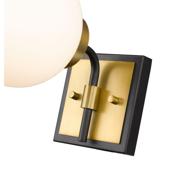 Parsons Matte Black and Olde Brass One-Light Wall Sconce, image 6