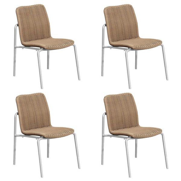 Orso Brown Gray White Side Chair , Set of Four, image 1