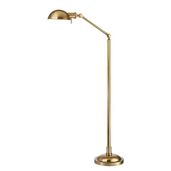 Hudson Valley Girard Vintage Brass, Brass Floor Lamp
