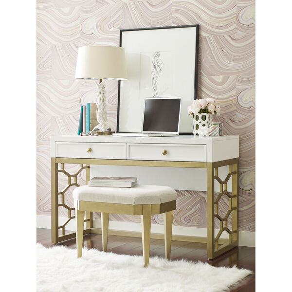 Chelsea by Rachael Ray White with Gold Accents Kids Desk, image 2