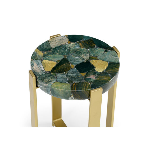 Gold 15-Inch Large Jasper Accent Table, image 2