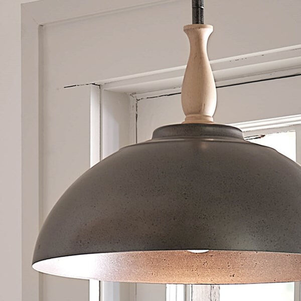 Homestead Anvil Iron and Beech 14-Inch One-Light Pendant, image 3