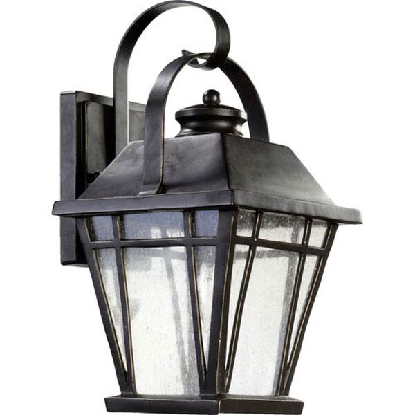 Baxter Old World One Light Outdoor Wall Lantern with Clear Seeded Glass, image 1