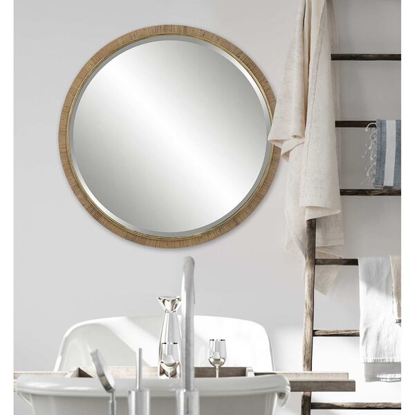 Paradise Natural 39 x 39-Inch Round Wall Mirror, image 5