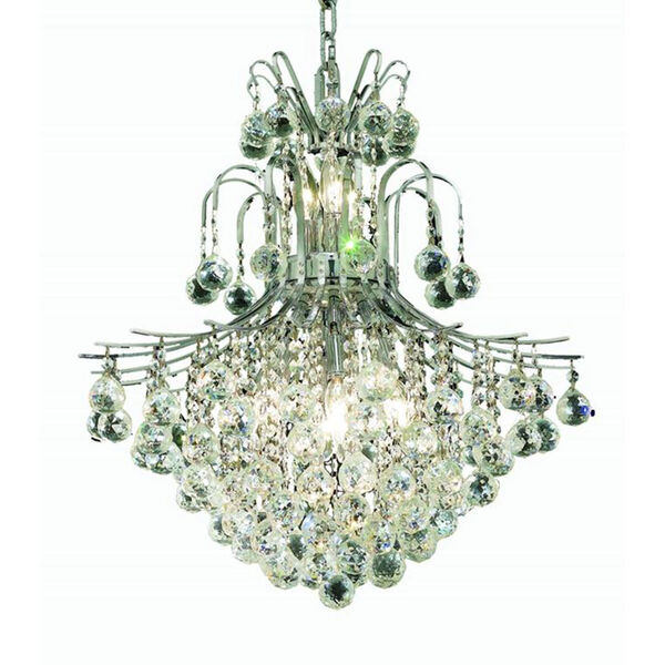 Toureg Chrome Eleven-Light 22-Inch Chandelier with Royal Cut Clear Crystal, image 1