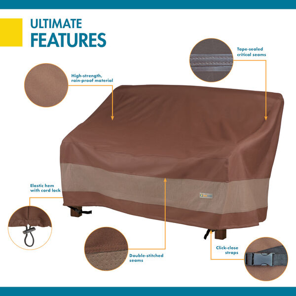 Ultimate Mocha Cappuccino 51-Inch Patio Bench Cover, image 3