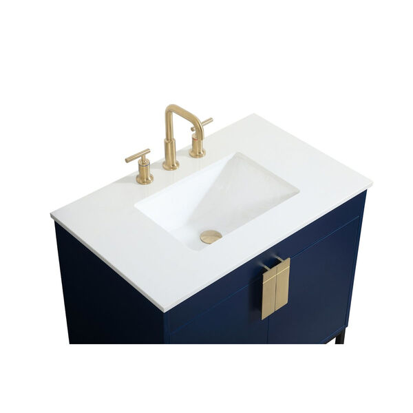 Eugene Blue 30-Inch Single Bathroom Vanity, image 3