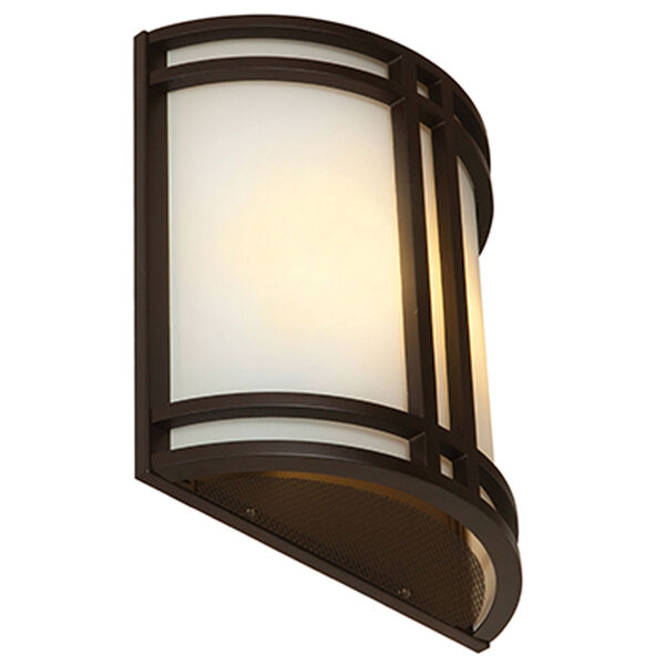 Artemis Bronze Fluorescent Two-Light Outdoor Wall Mount with Opal Glass, image 2