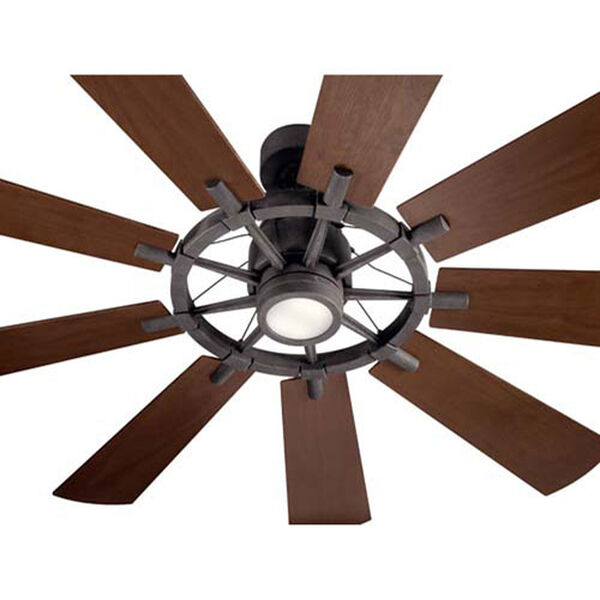 Hammersmith Weathered Zinc and Weathered White 65-Inch LED Ceiling Fan, image 4