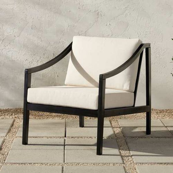 Cologne Black Outdoor Curved Arm Club Chair, image 1