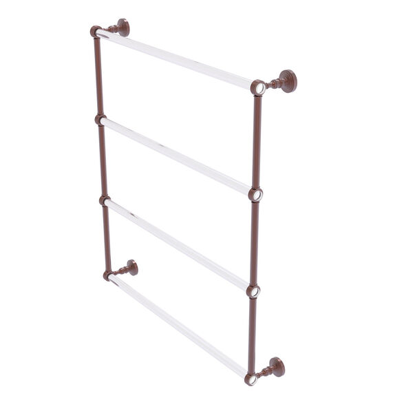 Pacific Grove Antique Copper 4 Tier 30-Inch Ladder Towel Bar with Groovy Accent, image 1