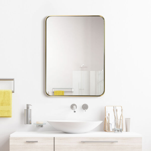 Gold 22 x 30-Inch Rectangle Wall Mirror, image 1