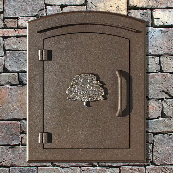 Manchester Bronze Non-Locking Decorative Oak Tree Logo Door Column Mount Mailbox, image 2