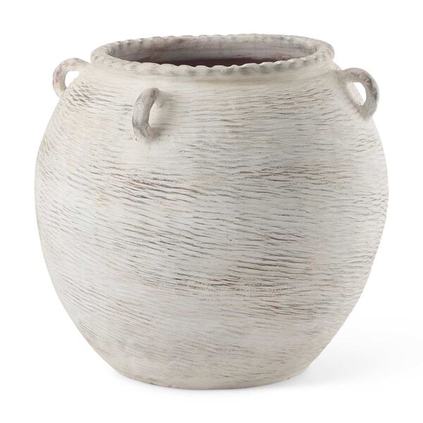 Misha Cream Ceramic Floor Vase, image 1