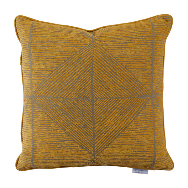 Mandla Mustard 22 x 22 Inch Pillow with Welt, image 1