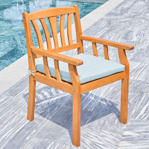 Kapalua Oil-Rubbed Honey Nautical Outdoor Eucalyptus Wooden Dining Chair, image 1
