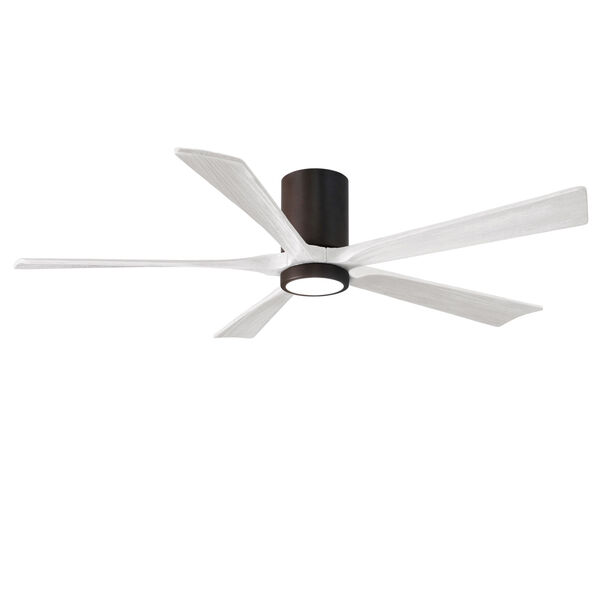 Irene-5HLK Textured Bronze and Matte White 60-Inch Ceiling Fan with LED Light Kit, image 1