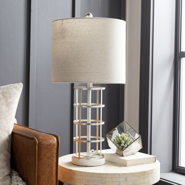 Bennu Silver and Ivory Table Lamp, image 2