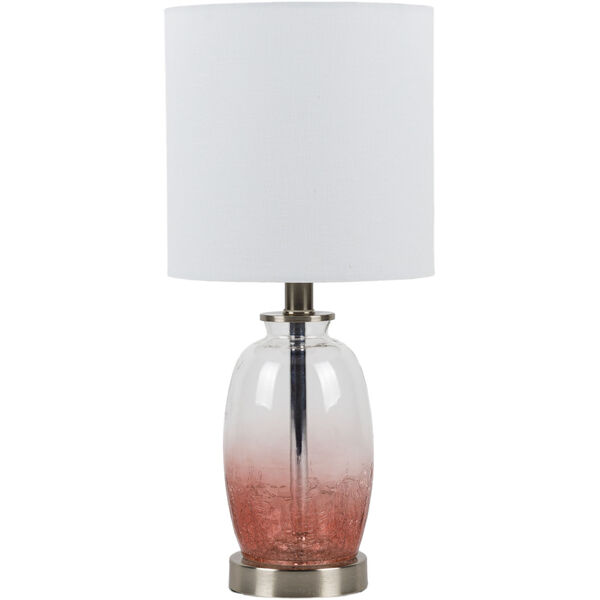 Manitoba Clear Pink and White Table Lamp, image 1