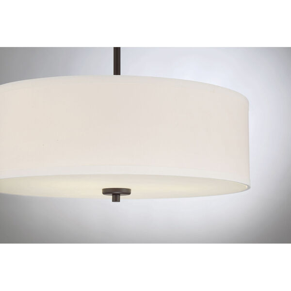 Pax Oil Rubbed Bronze and White Three-Light Pendant, image 5
