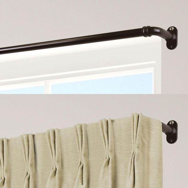 Blackout Brown 28-48 Inch Curtain Rod, image 2