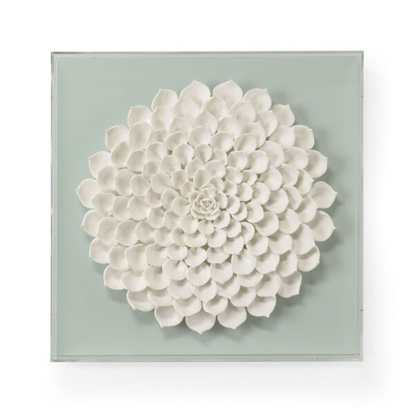 White Succulent Large Wall Sculpture, image 1