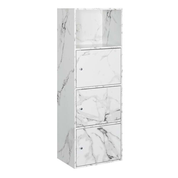 White Marble 47-Inch Xtra Storage Three Door Cabinet, image 1