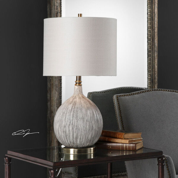 Hedera Textured Ivory Table Lamp, image 2