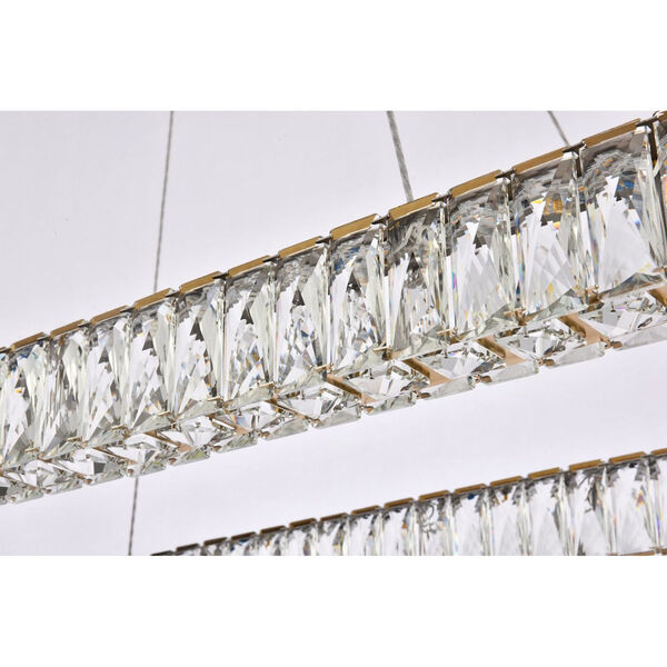 Monroe Gold 42-Inch Integrated LED Rectangle Pendant, image 5