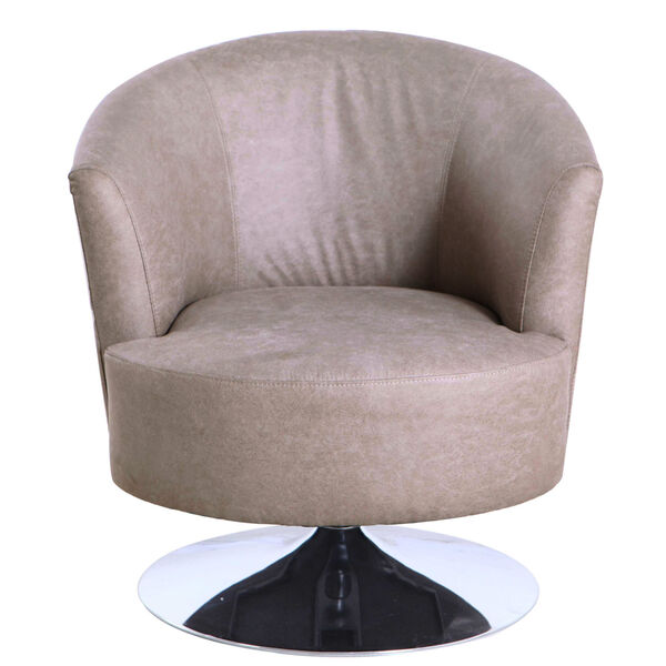 Nicollet Chrome Gray Fabric Armed Leisure Chair, image 5