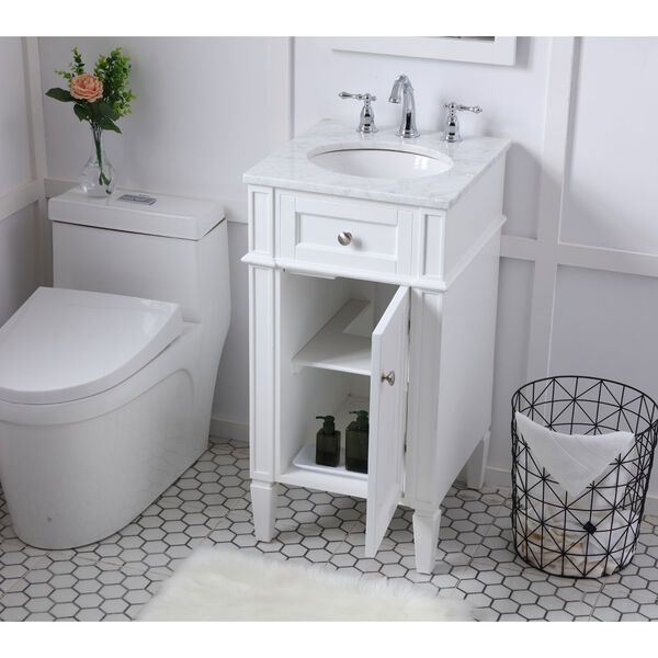 Park Avenue White 18-Inch Vanity Sink Set, image 4