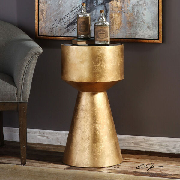 Veira Gold Accent Table, image 2