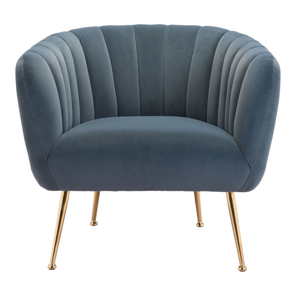 Deco Gray and Gold Accent Chair, image 4