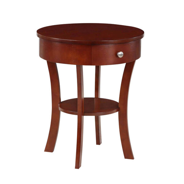 Classic Accents Schaffer Mahogany One-Drawer End Table with Shelf, image 1